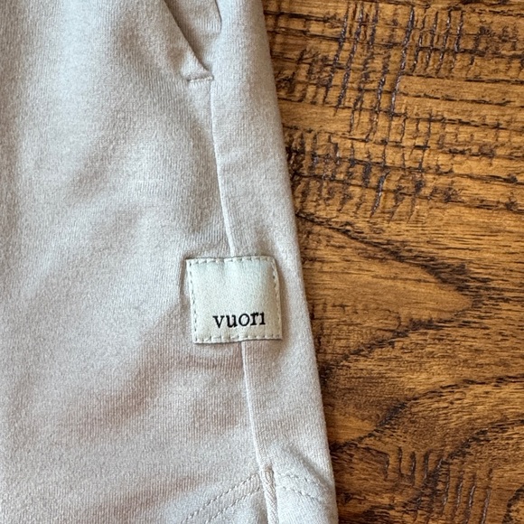 Vuori Women's Light Tan Athletic Shorts - Picture 2 of 4